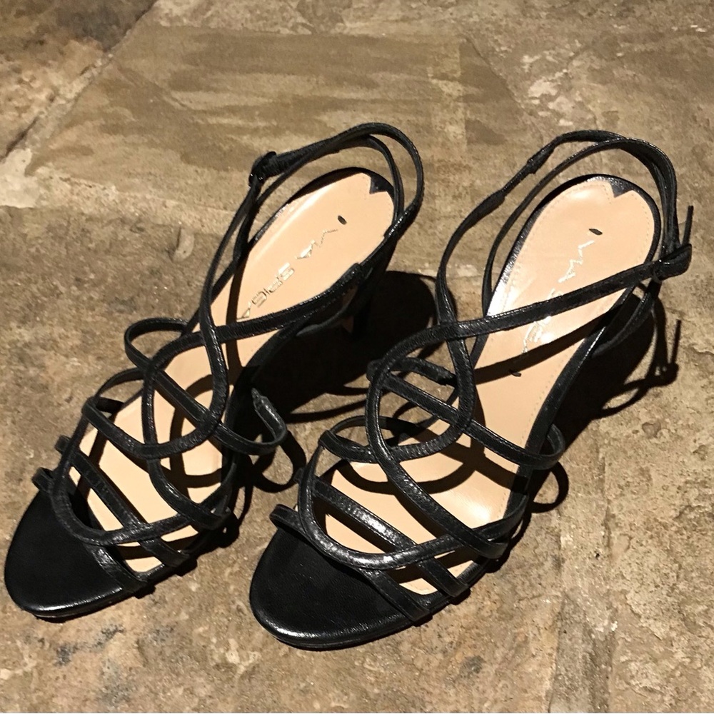Via Spiga 6 Black Strappy Sandals